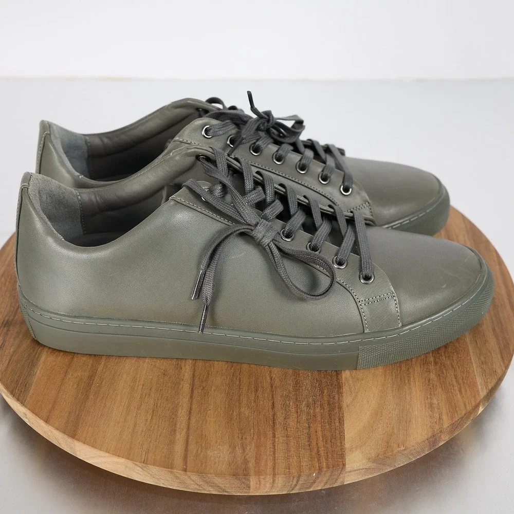 Thursday Boot Co Premier Low Top Olive Green Leather Sneakers Mens 11